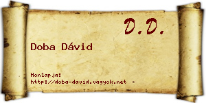 Doba Dávid névjegykártya